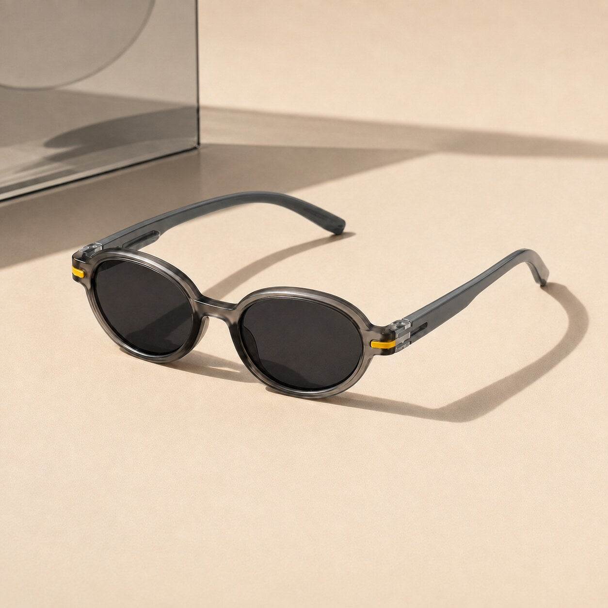 RAYELORA sunglasses assembled with Daily Gray temples
